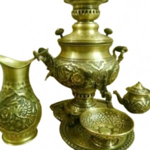 سماور آنتیک عدسی خورشید شیر