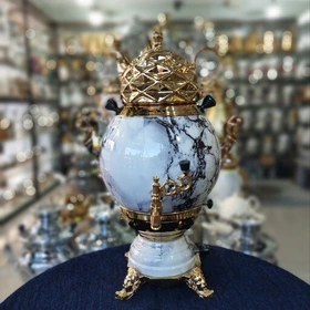 سماورگازی سه کاره نارون 6 لیتر رنگ سفید