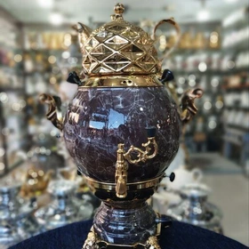 سماور گازی سه کاره نارون 6 لیتر رنگ طوسی