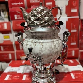 سماور گازی گل گندم سه کاره سنگی 6 لیتر