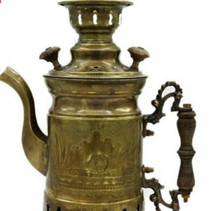 سماور ذغالی شکاری مدل قلم انتیک