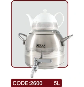 کتری و قوری 5 لیتر طرح ترک خطی (NEZAZ) کد 2600