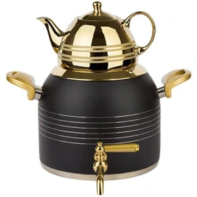 کتری و قوری  5 لیترطرح ترک مشکی طلایی  (NEZAZ) کد 3029