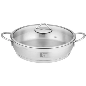 تابه استیل دو دسته کی اس تی (KST)  مدل 5027 سایز 28