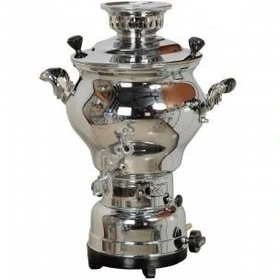 سماور افسون مدل آذر کروم ساده 6 لیتر