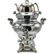 سماور افسون مدل باران دسته کروم با قوری سه کاره  6 لیتر