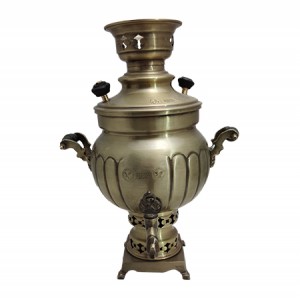 سماور ذغالی انتیک ترکدار توپی ۳لیتری