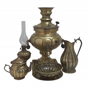 سماور ذغالی آنتیک قل دار