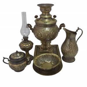 سماور زغالی آنتیک شیر خورشید