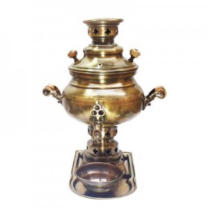 سماور ۲ لیتری زغالی ساده روناک مدل نادیا