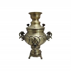 سماورذغالی انتیک مدل نگین قل دار حجم ۴لیتری