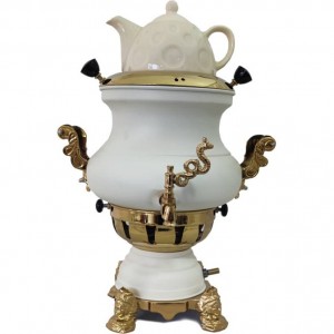 سماور طوفان 6 لیتری مدل گلابی سه کاره ساده