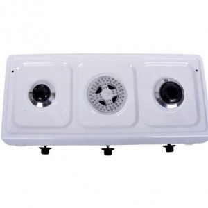 اجاق گاز رومیزی پولاد سفید رنگ 3 شعله