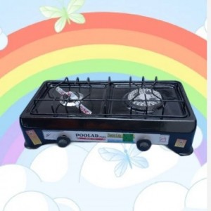 اجاق گاز دوشعله پولاد لعابی سفید