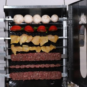 کباب‌پز اتوماتیک فایر با چرخش حرفه‌ای ۱۴ سیخ