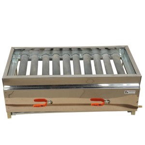 کباب پز گازی چدنی 10 شعله حدود 70 سانت - تک شیر و دو شیر - بدون پایه و پایه دار