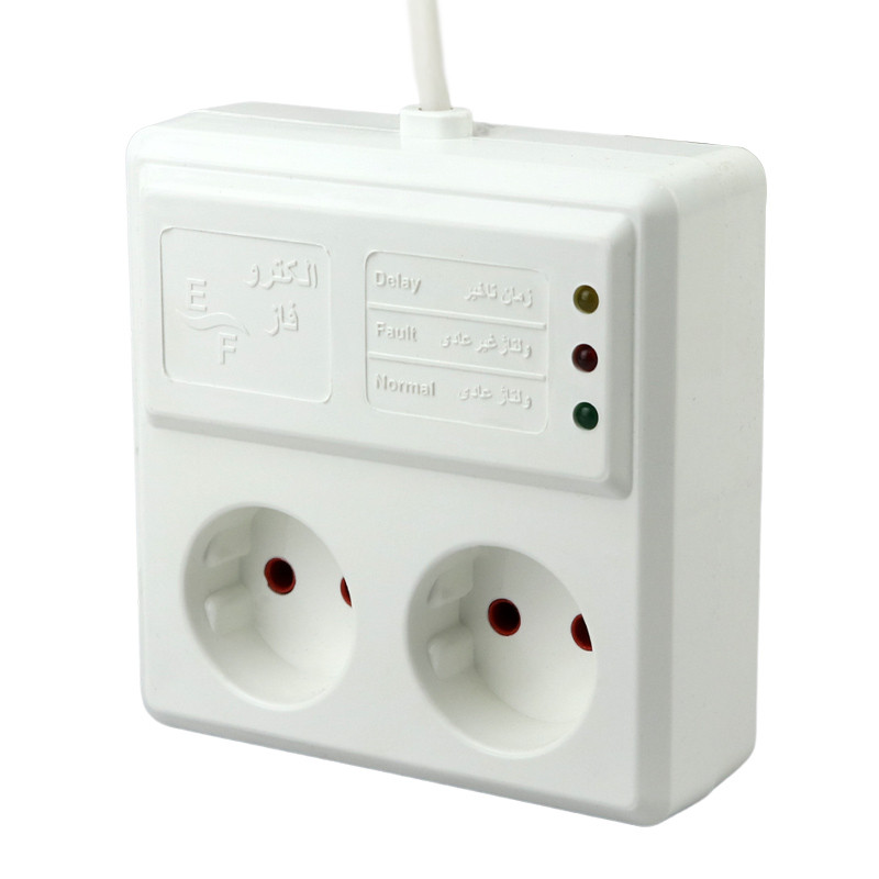 محافظ برق یخچال و فریزر 2 خانه الکتروفاز با کابل 1٫5 متری Electrofaz 2002