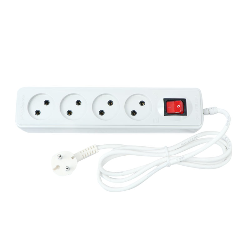 چند راهی 4 خانه بدون ارت نیک پارت الکتریک با کابل 1٫8 متری مدل PE307