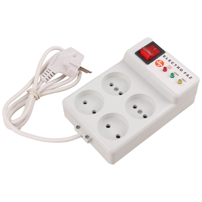 محافظ برق صوتی تصویری 4 خانه الکتروفاز با کابل 1.5 متری 4002