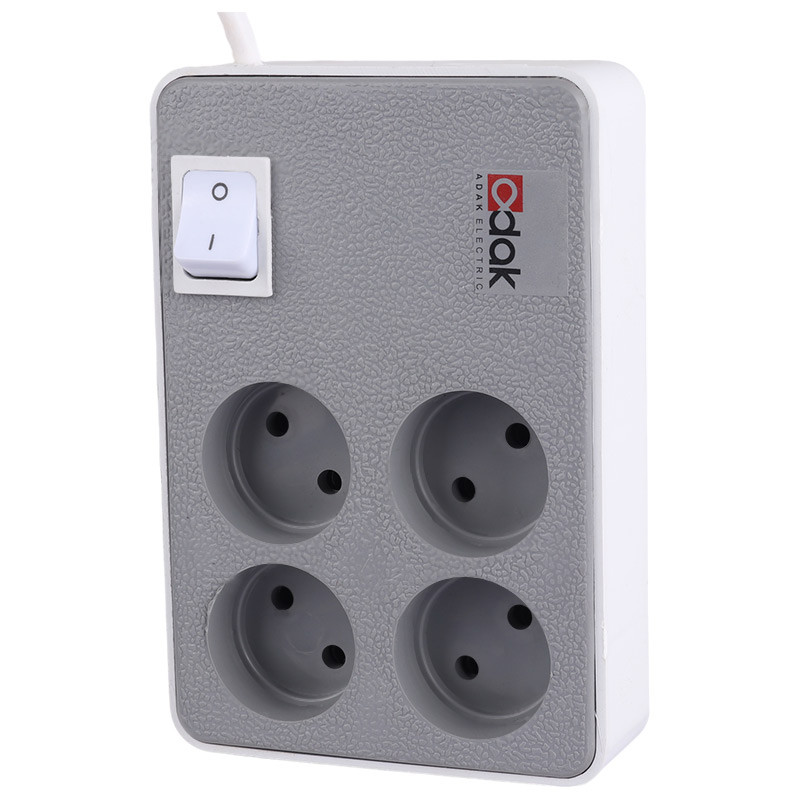 چند راهی 4 خانه برق آداک با کابل 4.5 متری شرینک