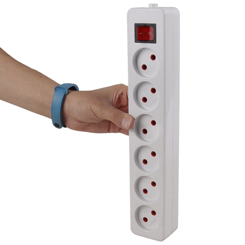 چند راهی 6 خانه بدون سیم الکترو فاز بسته 2 عددی