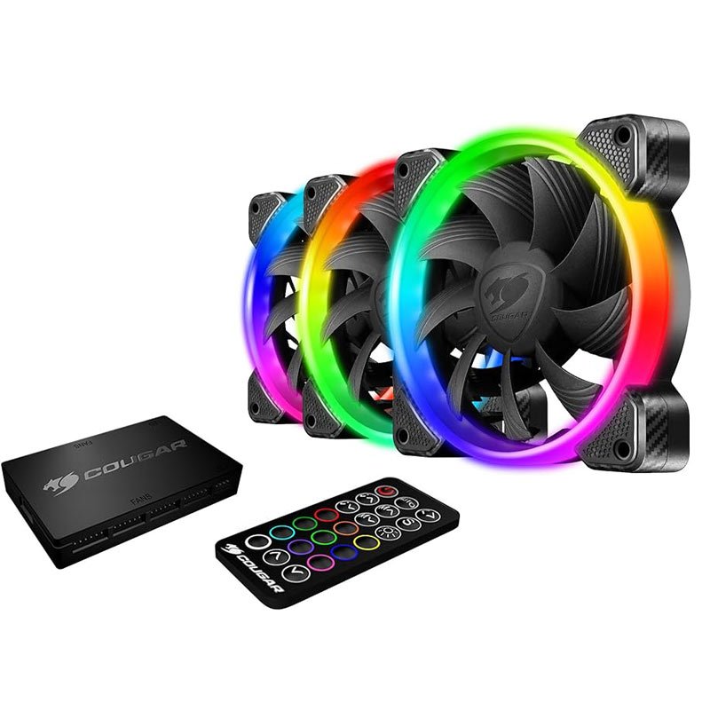 فن کیس کوگر Cougar Vortex RGB HPB 120 Cooling Kit 12*12 بسته 3 عدد