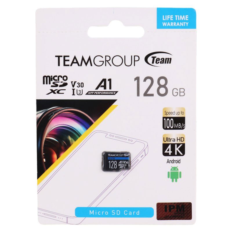 رم میکرو 128 گیگ تیم گروپ TeamGroup Elite A1 V30 U3 100MB/s