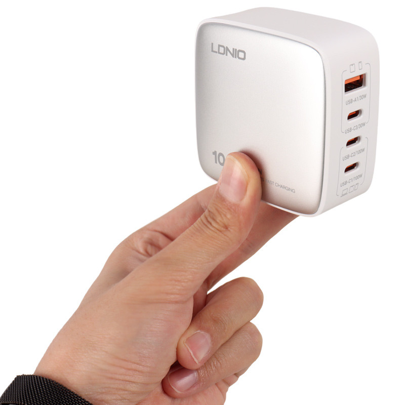 شارژر دیواری 100 وات الدینو Q408 QC4.0 PD 5A + کابل تبدیل تایپ سی