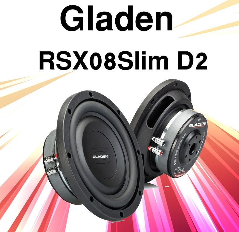 Gladen RSX 08Slim D2 ساب باریک گلیدن