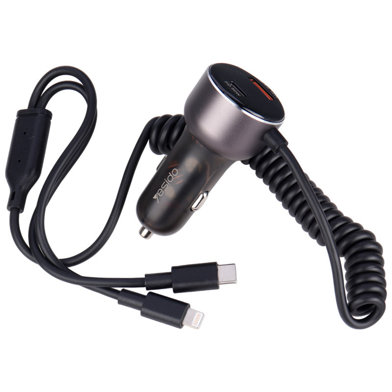 شارژر فندکی فست شارژ Yesido Y58 3A QC3.0 PD 30W