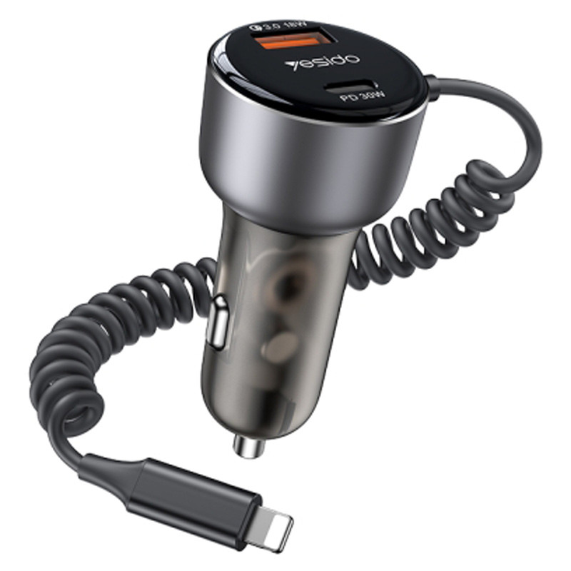 شارژر فندکی فست شارژ Yesido Y57 3A QC3.0 PD 30W