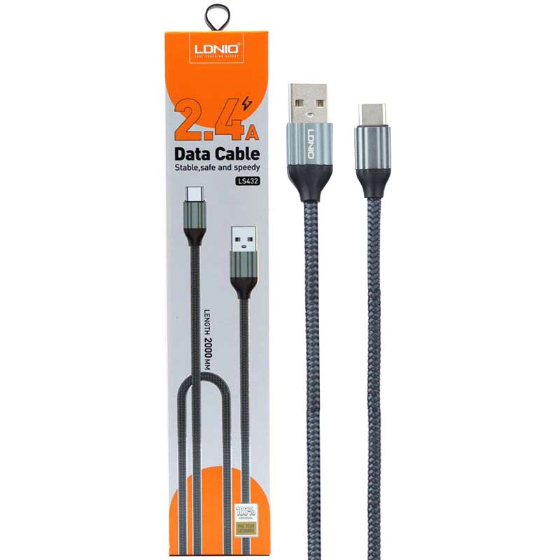 کابل LDNIO LS432 2.4A 2m Type-C