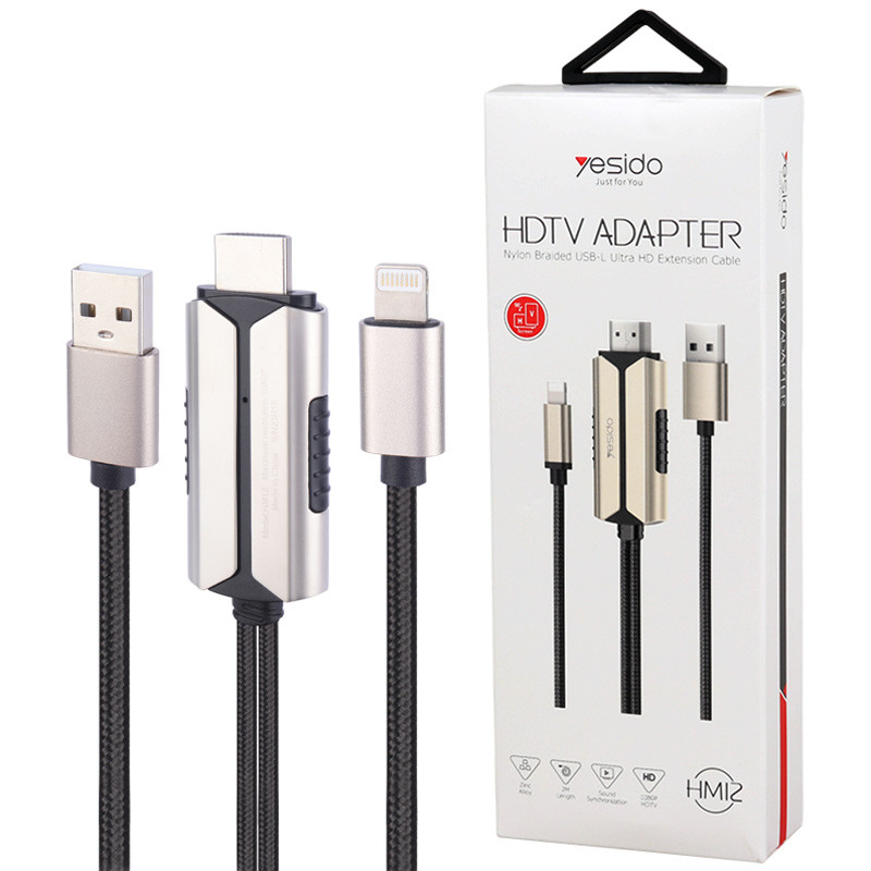 کابل تبدیل Yesido HM12 Lightning to HDMI 2m