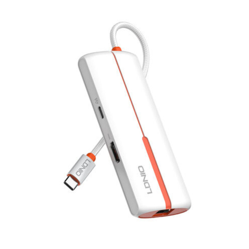هاب Ldnio DS-26H Type-C To USB3.0/HDMI/RJ45/Type-C PD