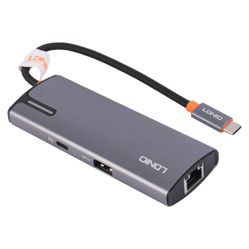 هاب Ldnio DS-16U Type-C To USB3.0/USB2.0/RJ45/Type-C PD