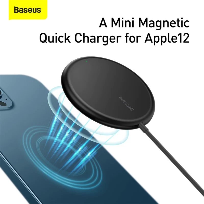 شارژر بی سیم فست شارژ Baseus Simple Mini Magnetic WXJK iP12 Series 15W