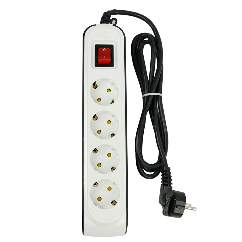 چند راهی 4 خانه ارت دار پارت الکتریک PE8757 با کابل 1٫8 متری