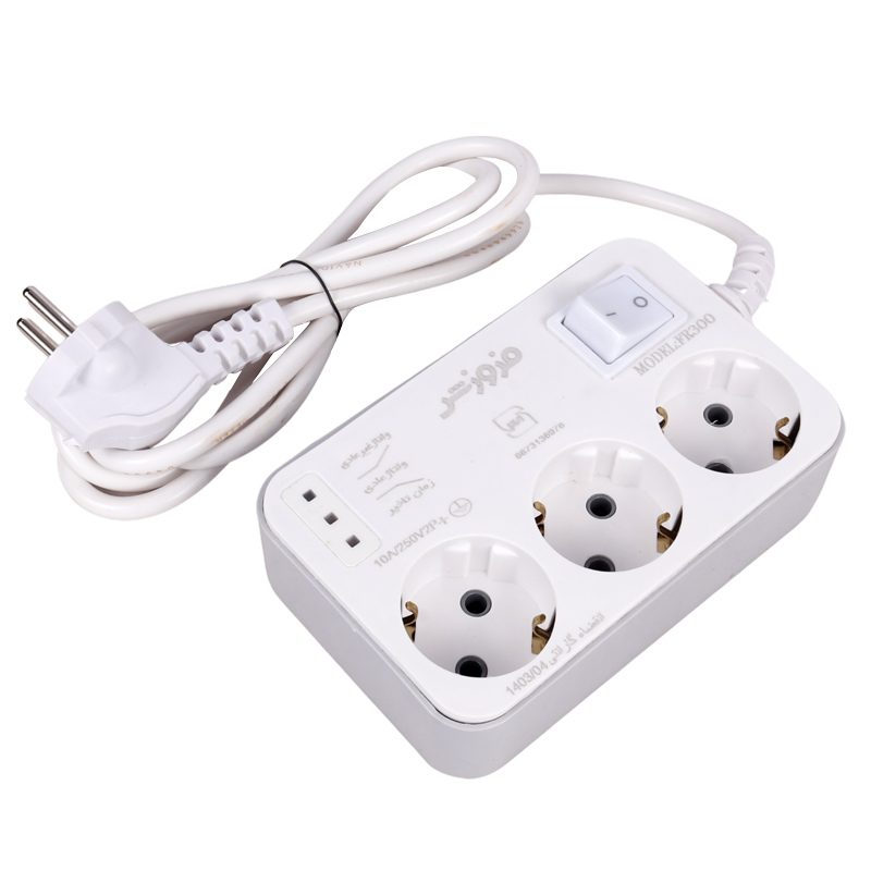 محافظ برق یخچال و فریزر 3 خانه ارت دار فروزش FR300 با کابل 1٫8 متری