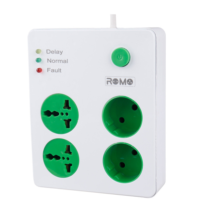 محافظ برق یخچال و فریزر 4 خانه رومو با کابل 1.5 متری