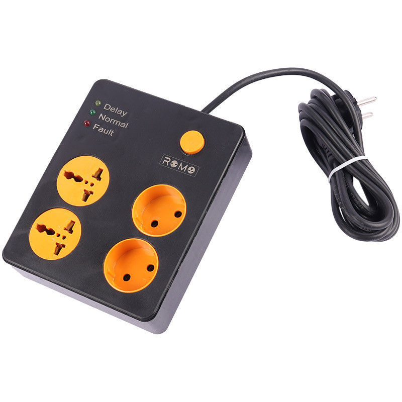 محافظ برق صوتی تصویری 4 خانه رومو با کابل 2.5 متری