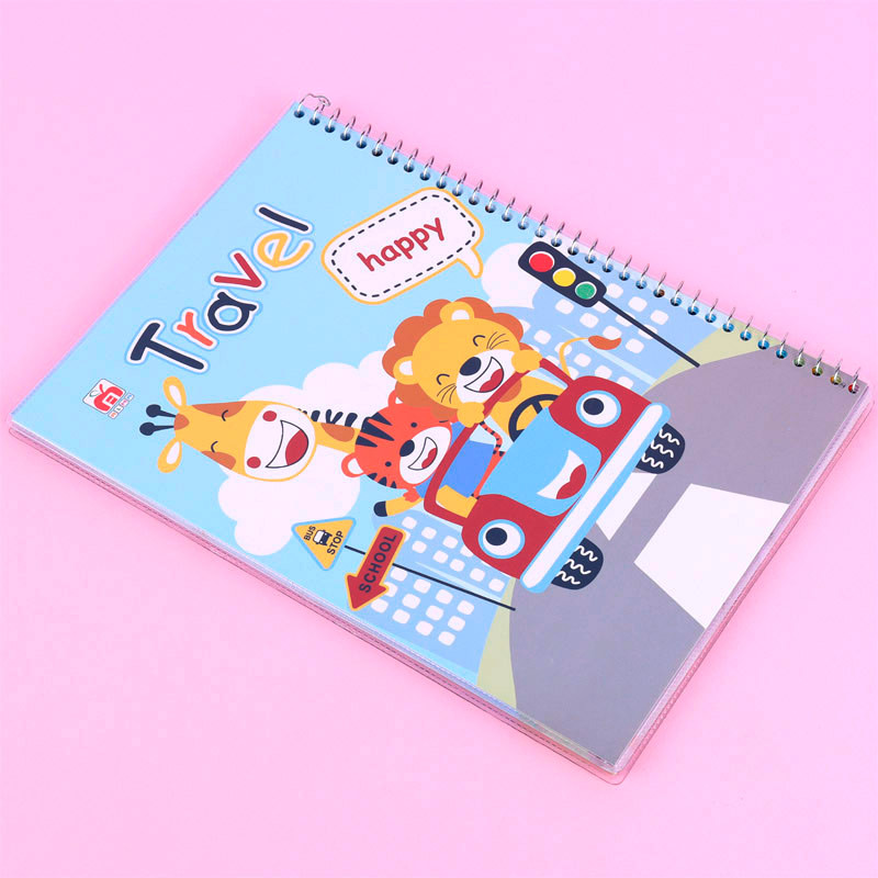 دفتر سیمی 60 برگ طرح فانتزی نهال آلما کد 7620