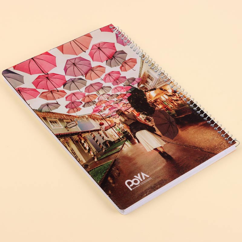 دفتر سیمی 80 برگ طرح دار پویا کد 1405