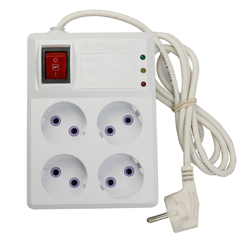 محافظ برق صوتی تصویری 4 خانه پیکو الکتریک با کابل 1/5 متری