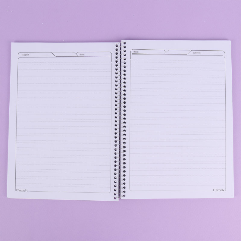 دفتر سیمی 80 برگ 2 خط طرح فانتزی پیک فدک کد 021