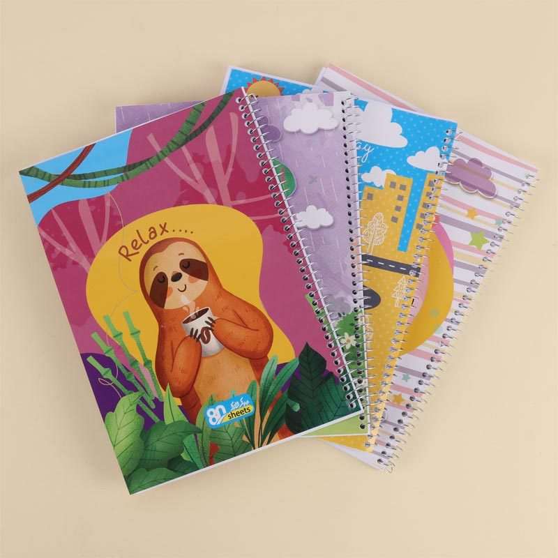 دفتر سیمی 80 برگ طرح کارتونی پیک فدک کد 005