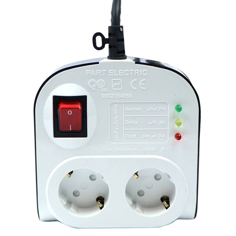 محافظ برق یخچال و فریزر 2 خانه ارت دار پارت الکتریک PE8787 با کابل 1/8 متری