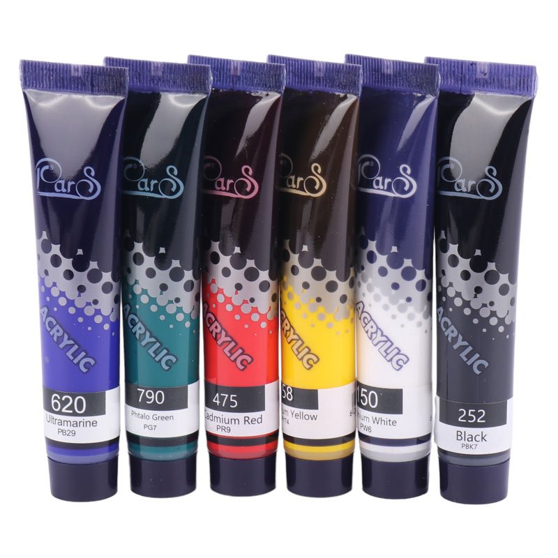 رنگ اکریلیک 6 رنگ پارس حجم 21 میلی لیتر