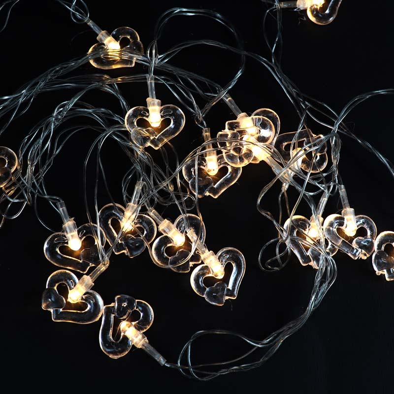 ریسه طرح قلب فانتزی 20 لامپ آفتابی طول 4 متر