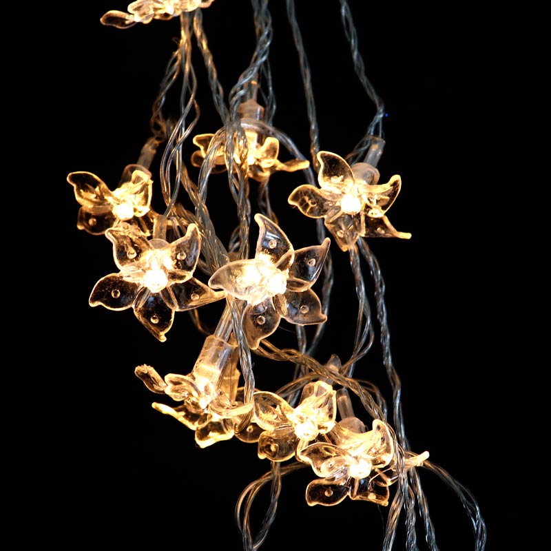 ریسه طرح گل 20 لامپ آفتابی طول 3 متر