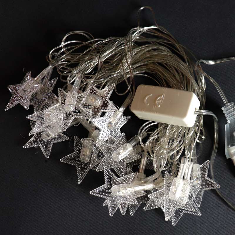 ریسه طرح ستاره فانتزی 20 لامپ آفتابی طول 4 متر